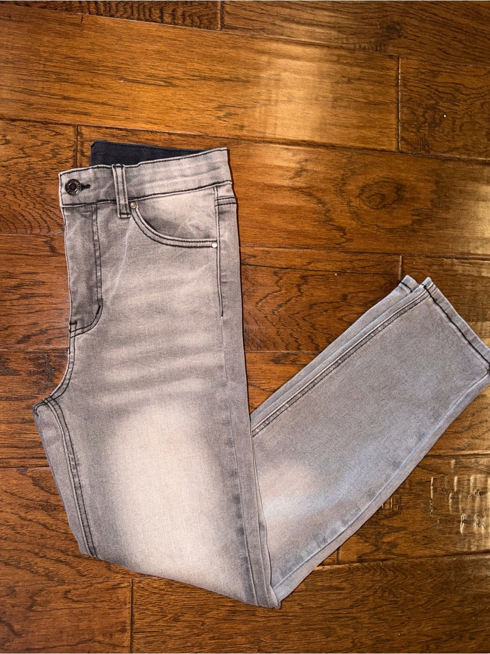 Grace & Lace Light Grey Straight Leg Jeans